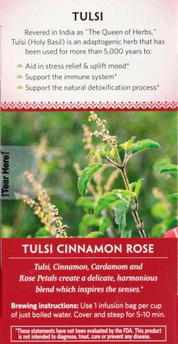 Organic India™ Tulsi Cinnamon Rose Herbal Tea Bags Perspective: left