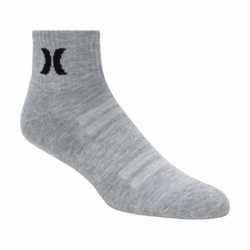 Hurley Mens Quarter Crew Socks Perspective: left