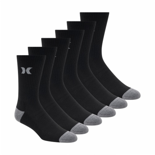 Hurley Mens Crew Socks - Black Perspective: left