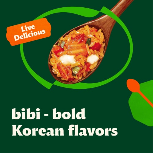 Bibigo Frozen Kimchi Cheese Fried Rice Perspective: left
