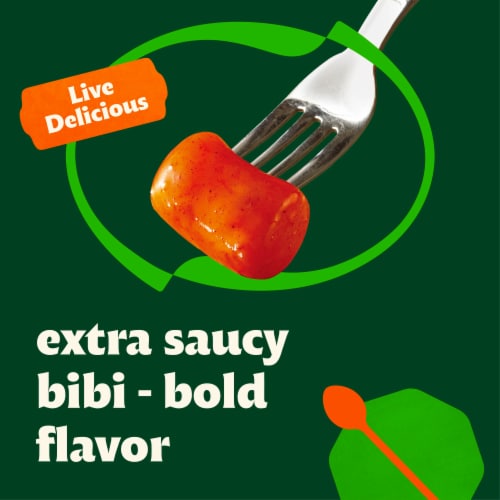 Bibigo Frozen Tteokbokki Rice Cakes with Sweet & Spicy Sauce Perspective: left