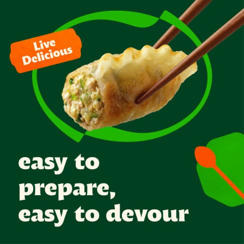 Bibigo Frozen Mandu Pork & Vegetable Dumplings Perspective: left