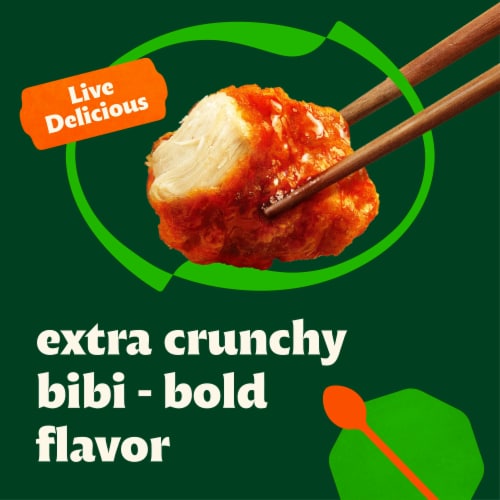 Bibigo Korean Style Crunchy Chicken with Sweet & Spicy Sauce Perspective: left