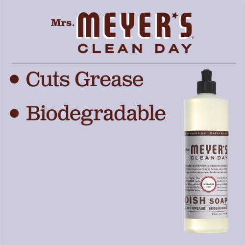Mrs. Meyer's Clean Day Lavender Liquid Dish Soap Perspective: left