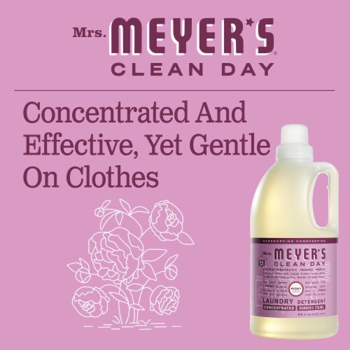 Mrs. Meyers® 64 oz Clean Day Peony Scent Laundry Detergent Liquid, Pack of 6 Perspective: left