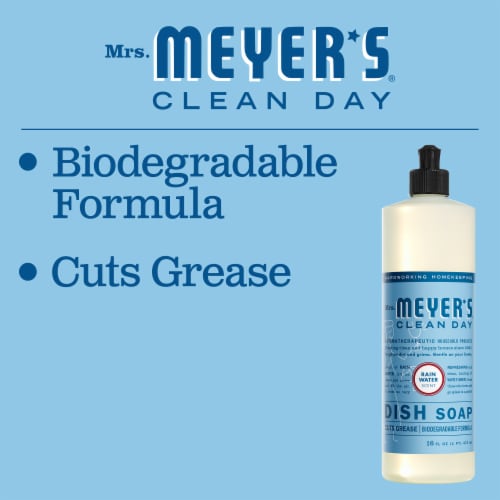 Mrs. Meyer's Clean Day Rain Water Liquid Dish Soap Perspective: left