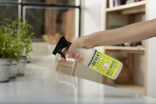 Mrs. Meyer's Clean Day Lemon Verbena Multi-Surface Everyday Cleaner Bottle Perspective: left