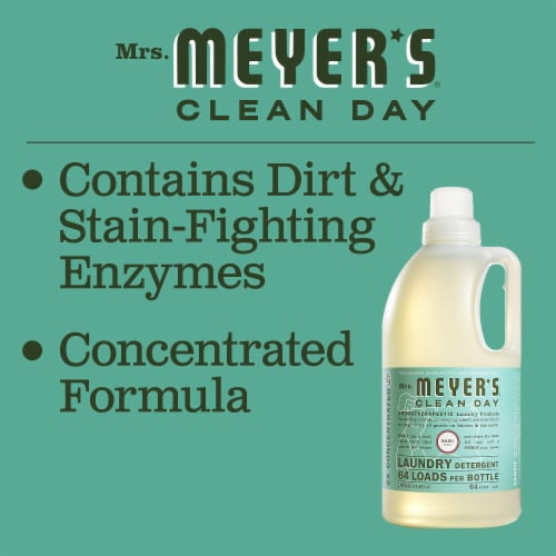 Mrs. Meyer's Clean Day Basil Laundry Detergent Perspective: left