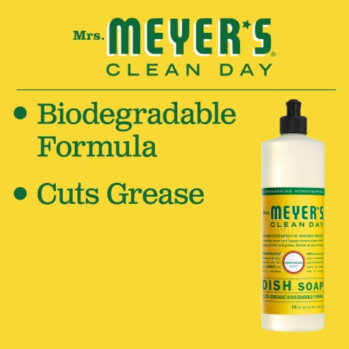 Mrs. Meyer's Clean Day Honeysuckle Liquid Dish Soap Perspective: left
