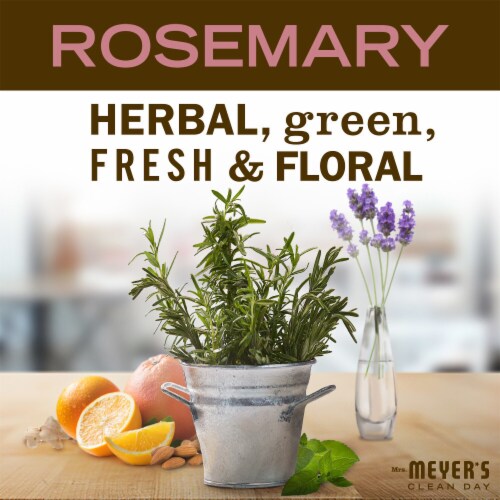 Mrs. Meyer's Clean Day Rosemary Scent Liquid Dish Soap Perspective: left