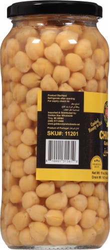 Alreef Chickpeas Garbanzo Beans Jar Perspective: left