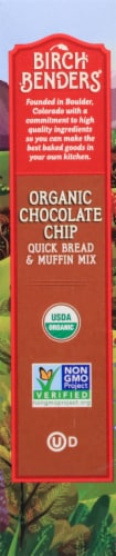 Birch Benders® Organic Chocolate Chip Muffin Mix Box Perspective: left