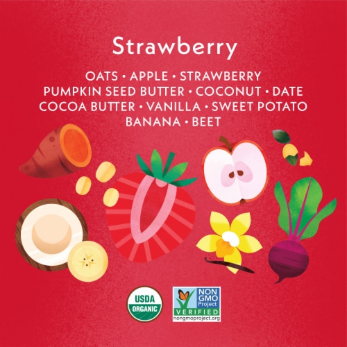 Once Upon a Farm® Strawberry Oat Bar Perspective: left
