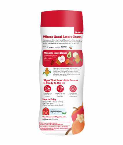 Once Upon A Farm™ Organic Apple Sweet Potato & Coconut Fruit & Veggie Puffs Perspective: left