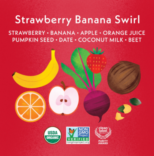Once Upon A Farm™ Organic Dairy-Free Strawberry Banana Smoothie Perspective: left