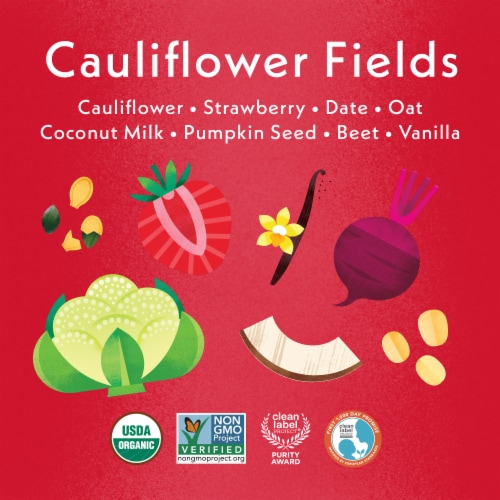 Once Upon a Farm™ Advanced Nutrition Cauliflower Fields Organic Baby Food Pouch Perspective: left