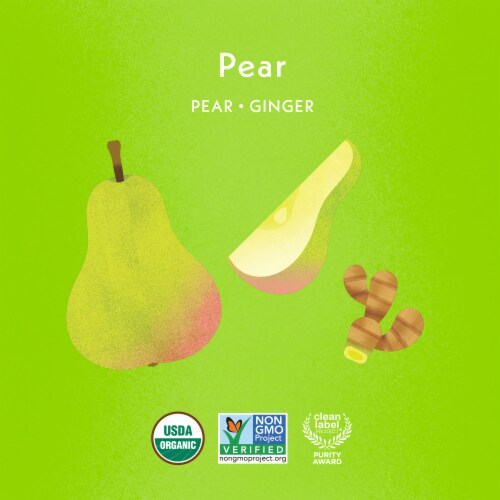 Once Upon a Farm™ Pear with Ginger Organic Baby Food Pouch Perspective: left
