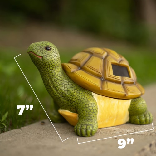 Turtle Solar Powered Outdoor Decor Garden Light with LED Glowing Shell 9 x 7 inches Pay Less Super Markets