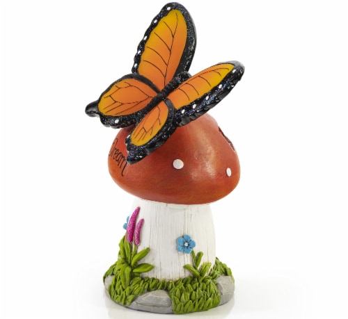 VP Home Butterfly Dream Mushroom Solar Powered LED Outdoor Decor Garden Light Perspective: left