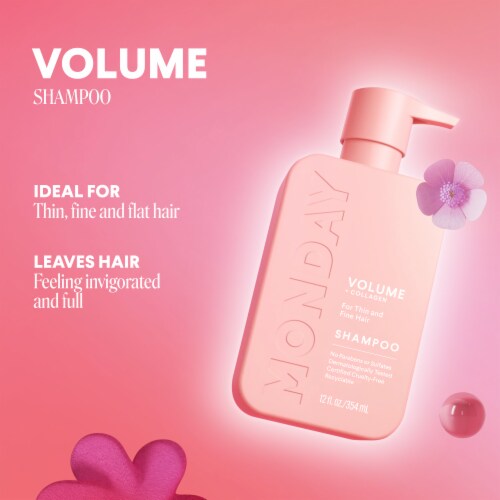 MONDAY Haircare Gardenia Volume + Collagen Shampoo for Thin & Fine Hair Perspective: left