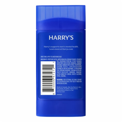Harry's Odor Control Men's Deodorant Stick Redwood Scent Aluminum-Free Perspective: left
