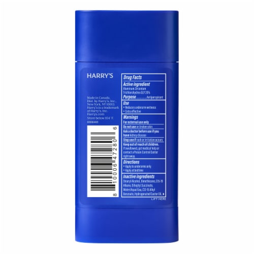 Harry's Men Extra-Strength Antiperspirant Stick Redwood 72 Hr Sweat & Odor Protection Perspective: left
