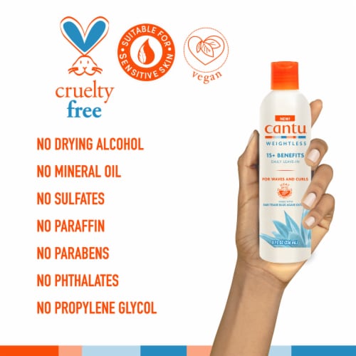 Cantu® Weightless 15+ Benefits Leave In Hair Treatment Perspective: left