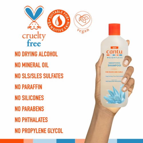 Cantu® Weightless Smoothing Shampoo Perspective: left