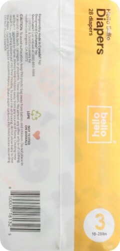 Hello Bello Baby Diapers Size 3 (16-28 lbs) Perspective: left