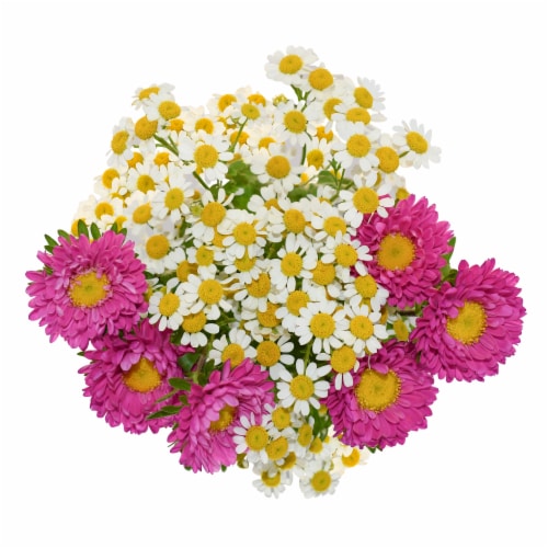 Galleria Farms Daisy Chamomile Filler Flower Bouquet Perspective: left