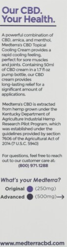 Medterra CBD Rapid Cooling Cream 500mg Perspective: left
