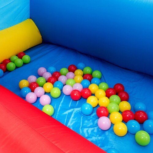 Inflatable Bounce House Kids Slide Jumping Castle w Ball Pit and