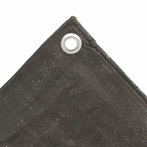 Sunnydaze 12x16' Reversible Waterproof Multi Purpose Poly Tarp - 5 PK -Dark Gray Perspective: left