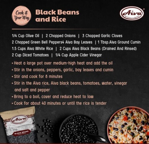 Aiva Black Beans 4 lb Perspective: left