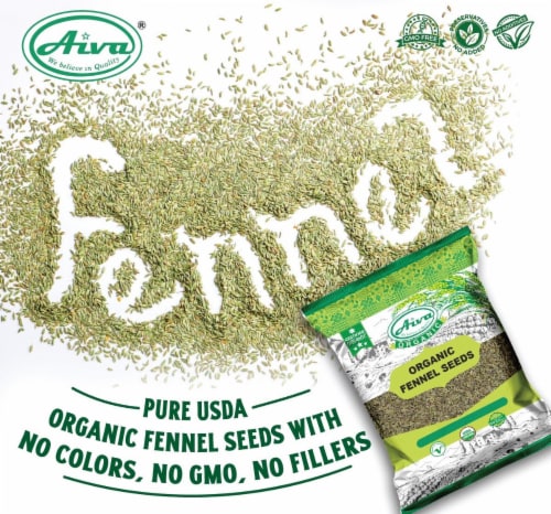 Aiva Organic Fennel Seeds 7 oz Perspective: left