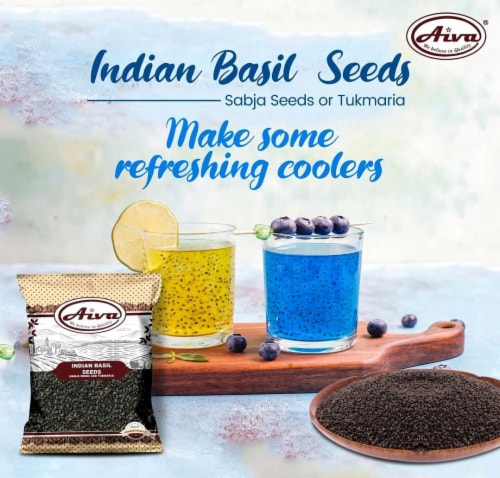 Aiva Tukmaria ( Basil Seeds or Sabja Seeds ) 3.5 oz Perspective: left