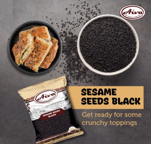 Aiva Black Sesame Seeds 7 oz Perspective: left