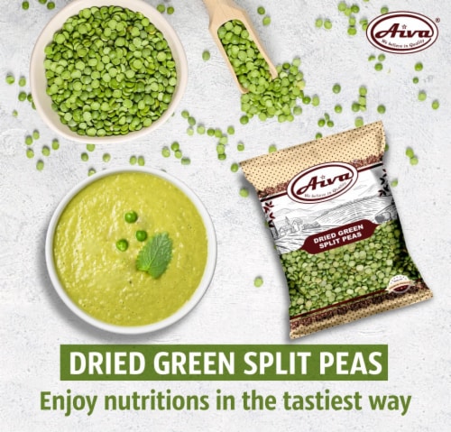 Aiva Green Split Peas (Green Vatana Split) 2 LB Perspective: left