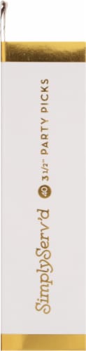 Simply Serv'd Party Picks - Gold Perspective: left