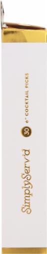 Simply Serv'd Cocktail Picks - Gold Perspective: left