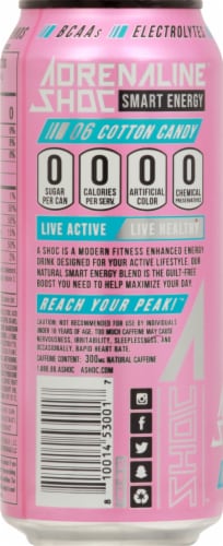 Ashoc Cotton Candy Smart Energy Drink Perspective: left