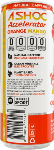 Adrenaline Shoc Orange Mango Accelerator Energy Drink Perspective: left