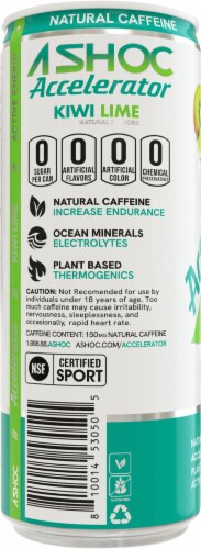 ASHOC Accelerator Kiwi Lime Energy Drink Can Perspective: left