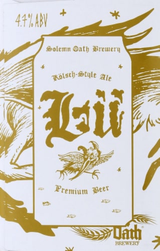 Solemn Oath Brewery Lu Kolsch Perspective: left