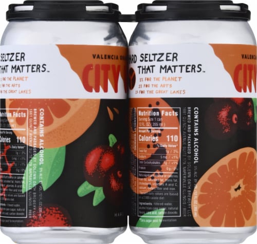 City Water Cranberry Hard Seltzer Perspective: left