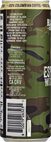 Black Rifle® Espresso Cream Iced Coffee Can Perspective: left