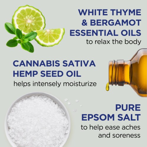 Dr Teal's® Hemp Seed Oil Pure Epsom Salt Bath Soak Perspective: left