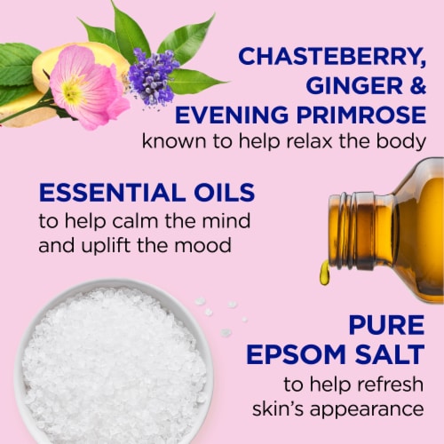 Dr. Teal's® Herbal Plant Complex Menstrual Relief with Epsom Salt Foaming Bath Perspective: left