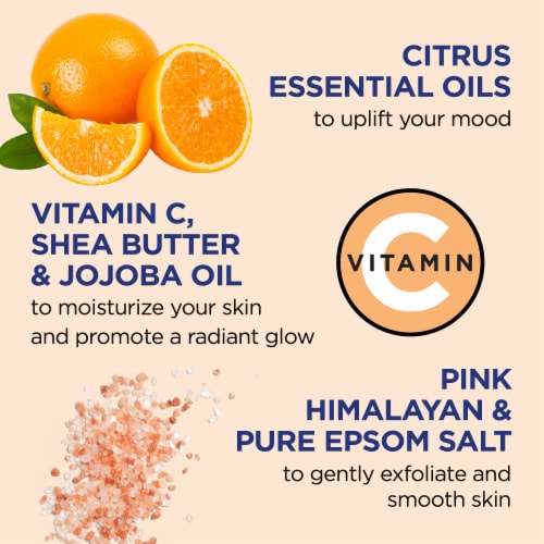 Dr Teal's Pink Himalayan Glow & Radiance Salt Citrus Scrub Perspective: left