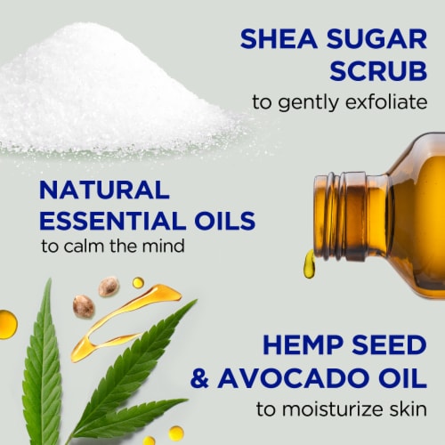Dr Teal's® Cannabis Setiva Hemp Seed Oil Shea Sugar Scrub Perspective: left